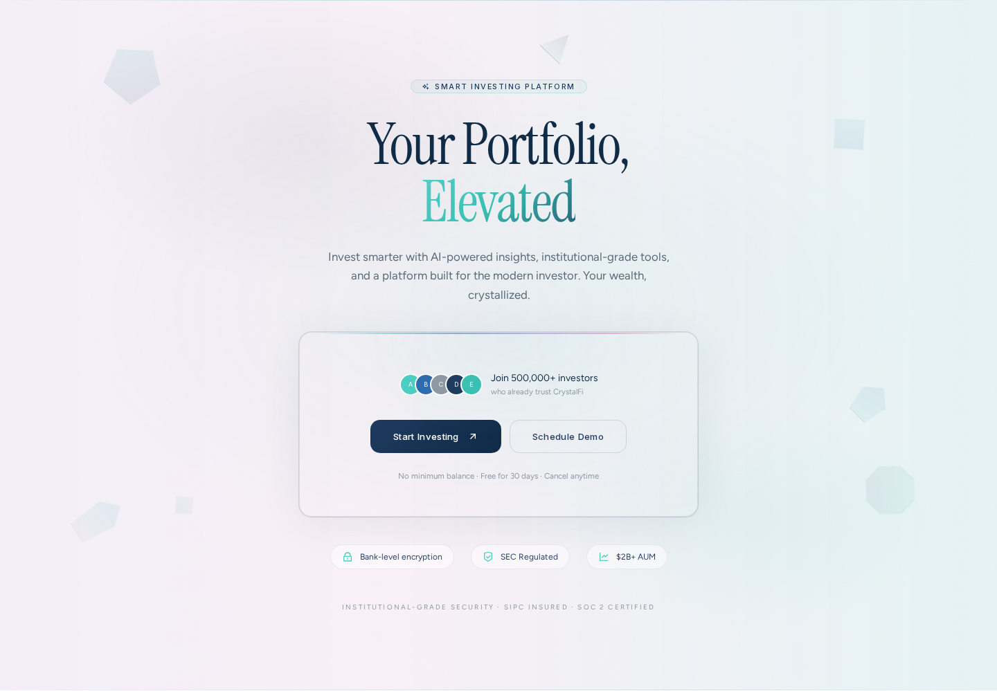 Crystal Fintech CTA by Stow | Stow