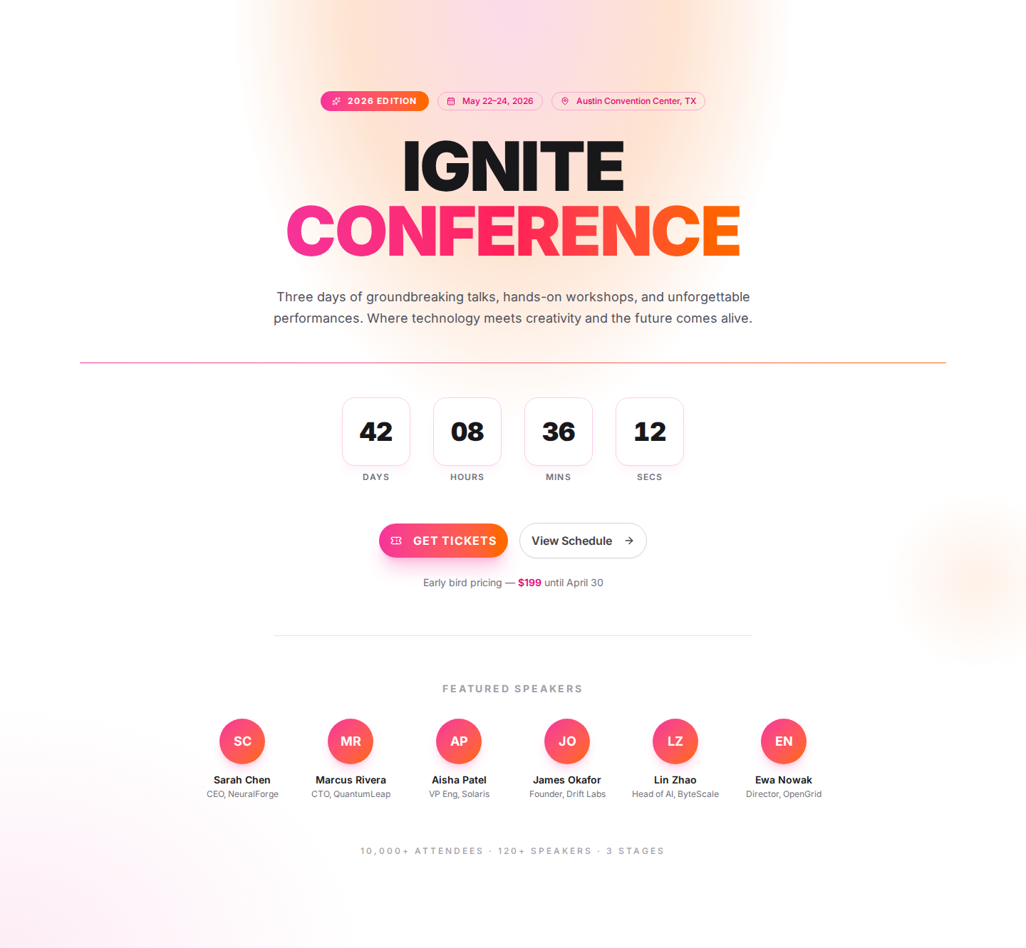 Magenta Events Hero by Stow | Stow