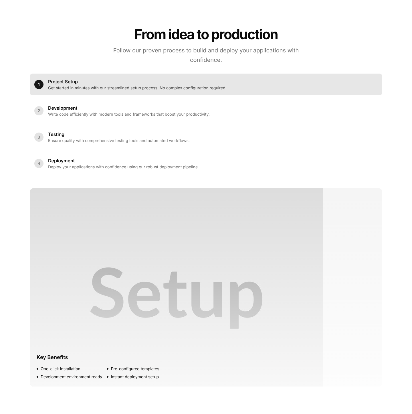 Feature Sections: Steps by Shadcn UI Blocks | Stow