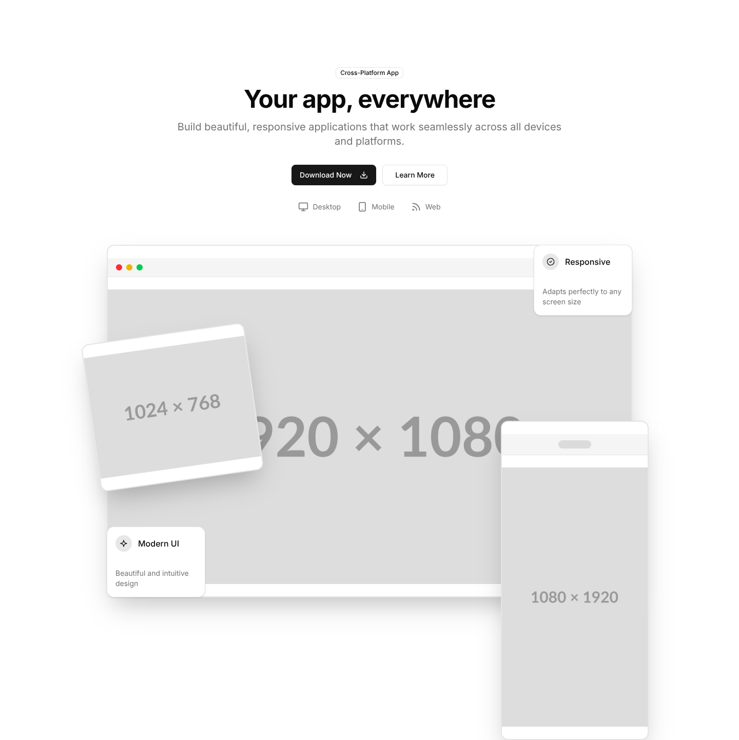 Hero Sections: With App Showcase by Shadcn UI Blocks | Stow
