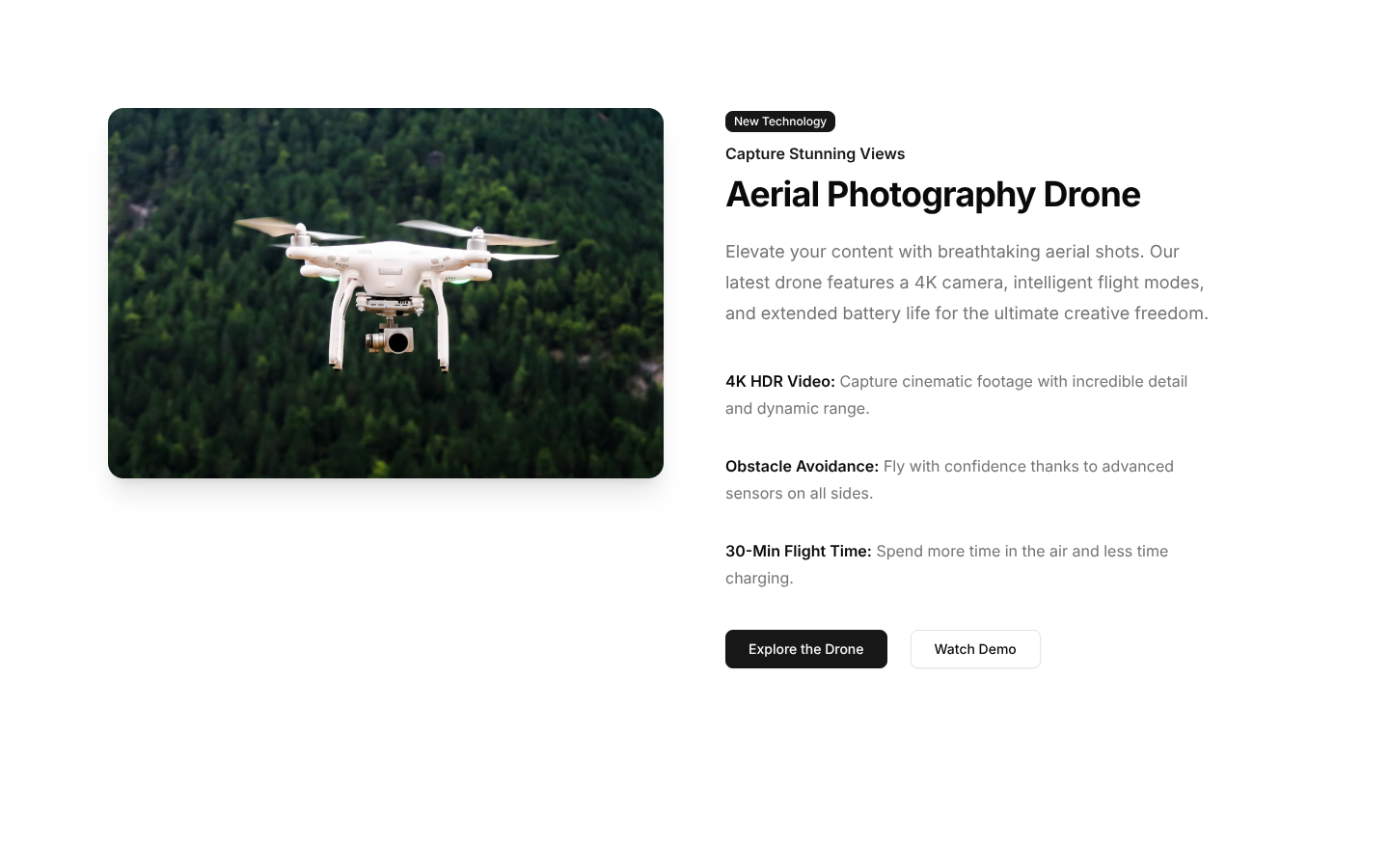 Promo Sections: Image Aside by Shadcn UI Blocks | Stow
